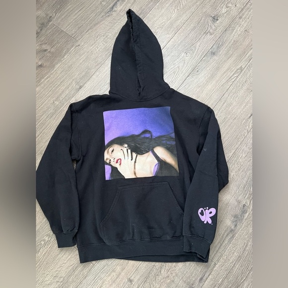 Tops - Olivia Rodrigo Oops Graphic Hoodie Black Purple Adult Medium​​